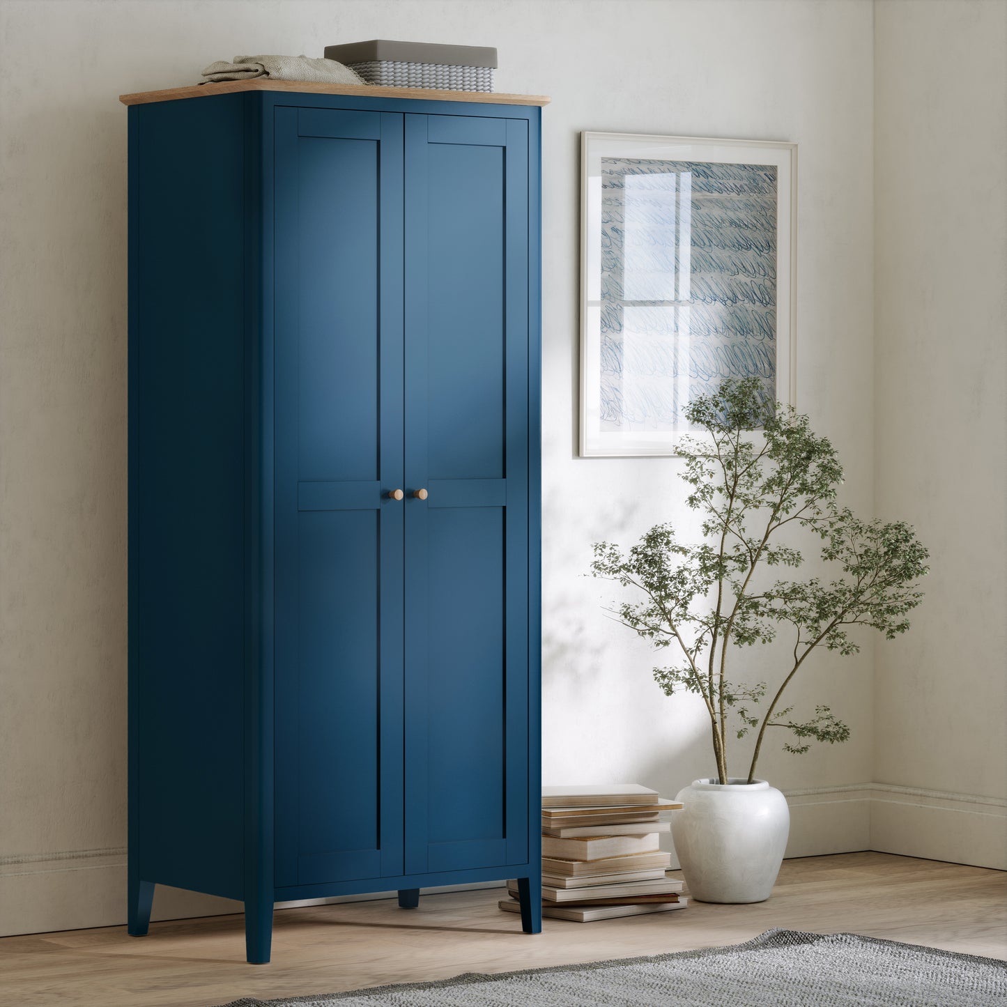 Harlo Hanging Wardrobe - Navy