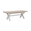 Exmouth Cross Leg Extending Dining Table Light Grey