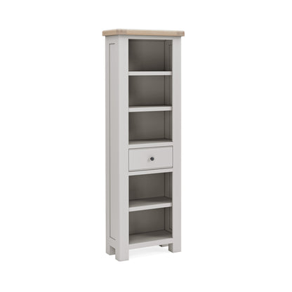 Exmouth Slim Bookcase Light Grey