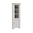 Exmouth Corner Display Cabinet Light Grey
