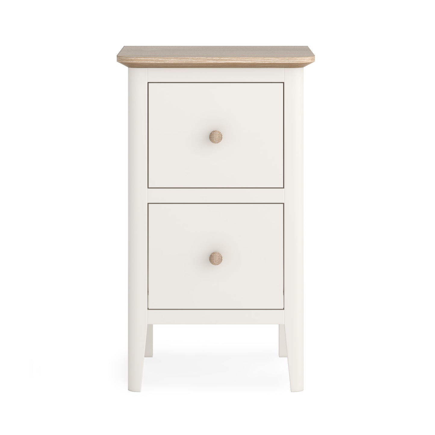 Harlo Narrow Bedside Table - Coconut White