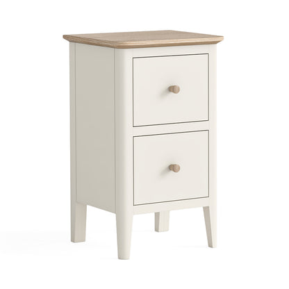 Harlo Narrow Bedside Table - Coconut White