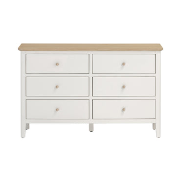 Harlo 6 Drawer Chest - Coconut White