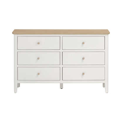 Harlo 6 Drawer Chest - Coconut White