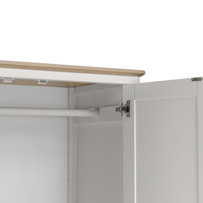 Harlo Hanging Wardrobe - Coconut White