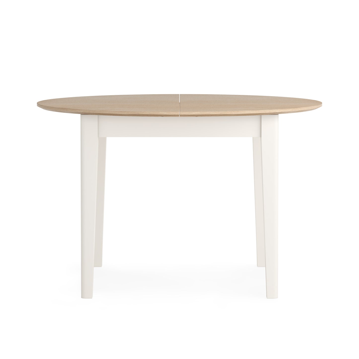 Harlo Extendable Round Dining Table - Coconut white