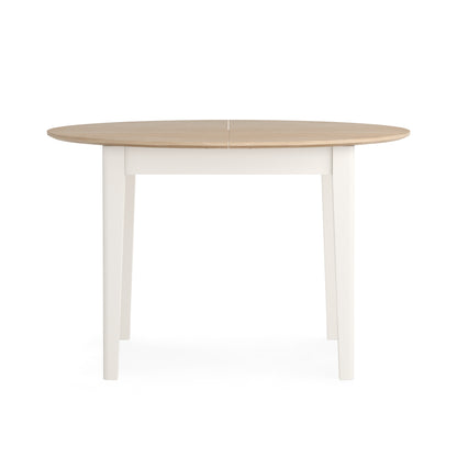 Harlo Extendable Round Dining Table - Coconut white