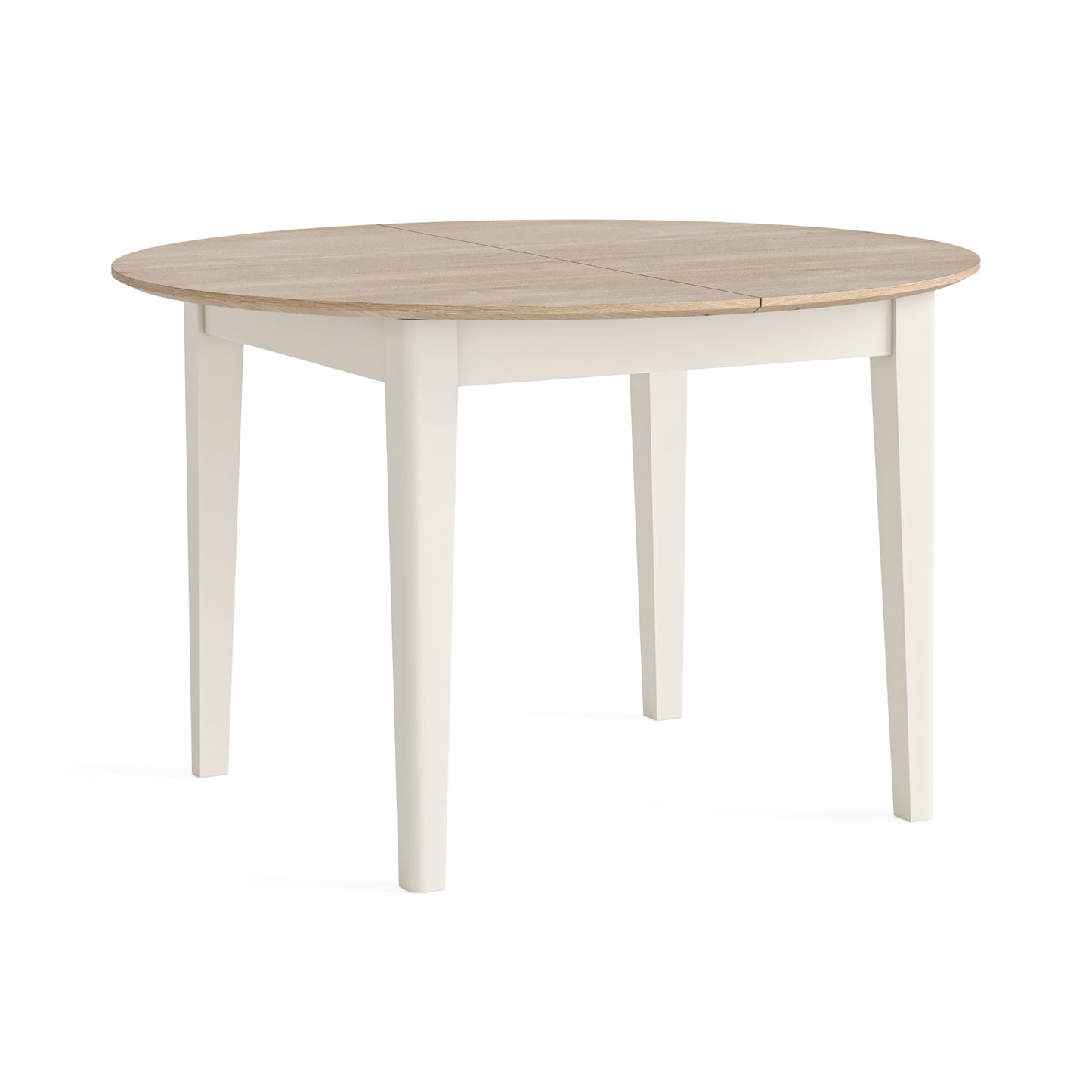 Harlo Extendable Round Dining Table - Coconut white