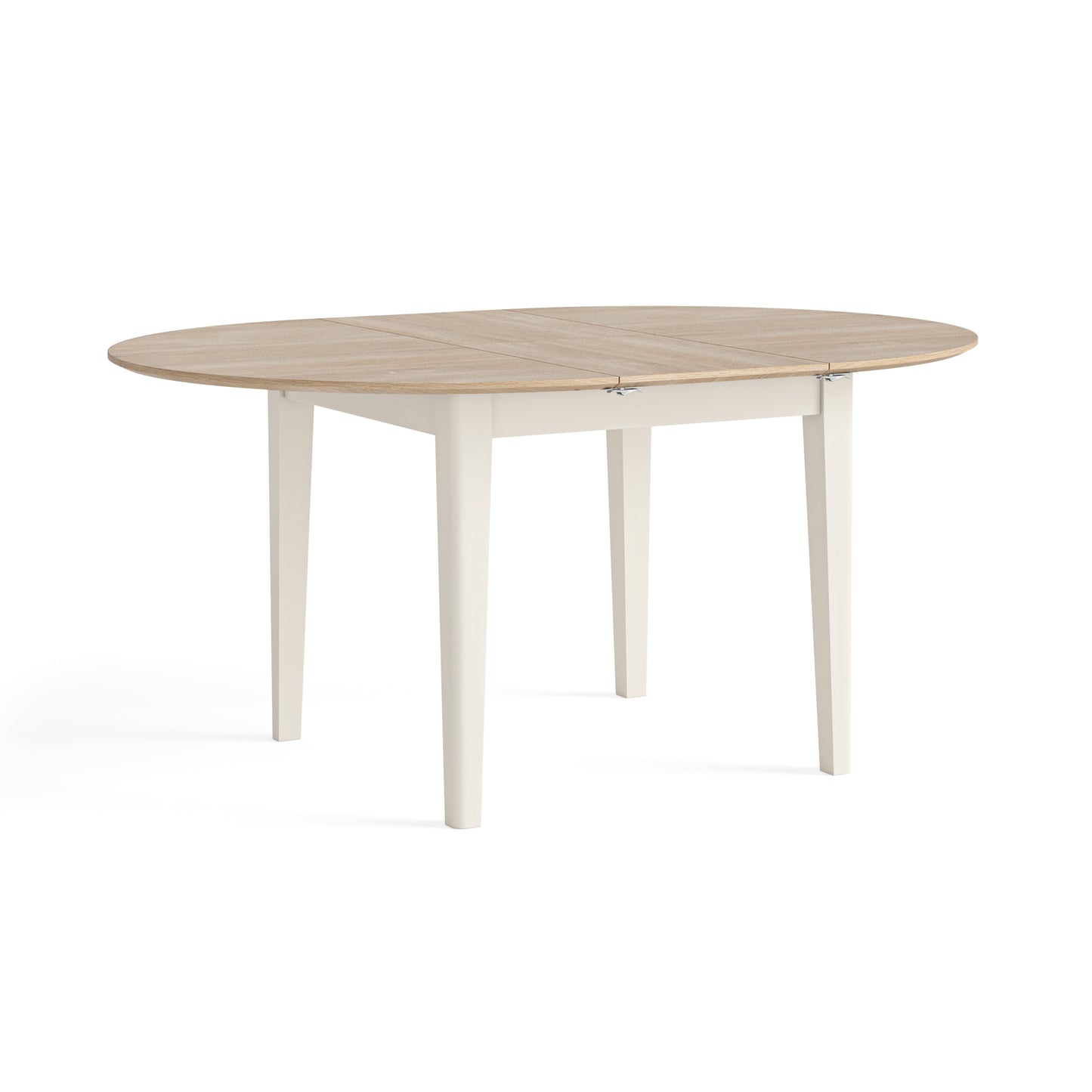 Harlo Extendable Round Dining Table - Coconut white