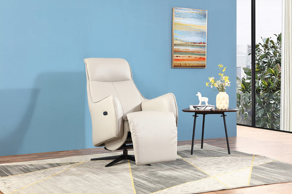 Gia Electric Recliner Chair Light Grey