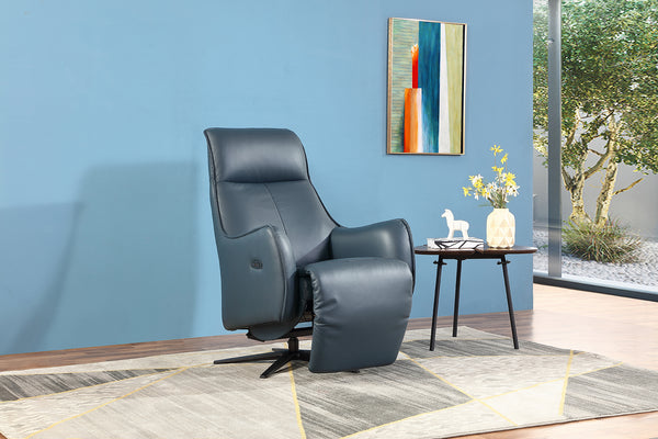 Gia Electric Recliner Chair Sapphire Blue