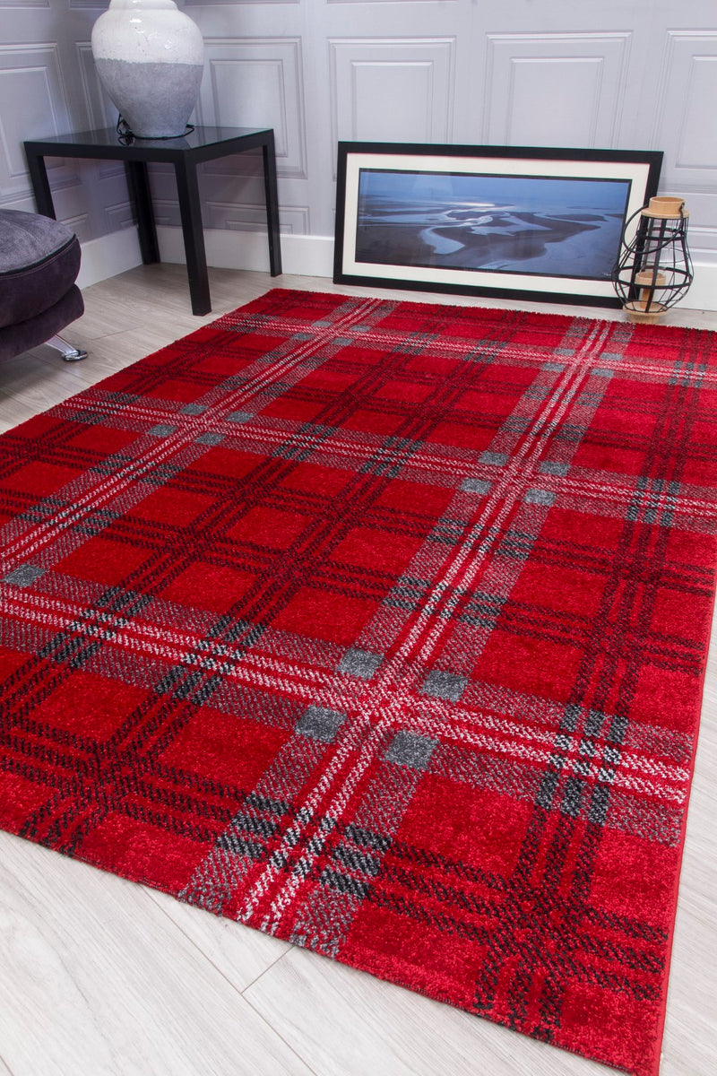 Dale Rug Red/Grey