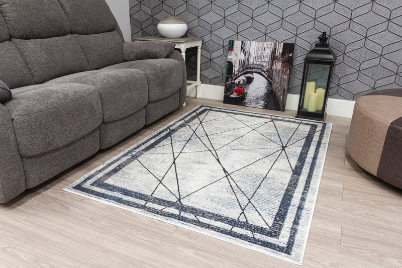 Glamour Art Deco Rug Blue