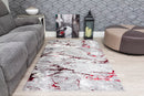 Glamour Marble Rug Red
