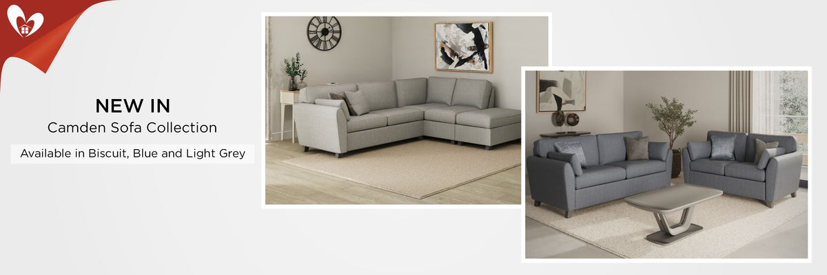 The camden sofa collection available at McVann Furniture 