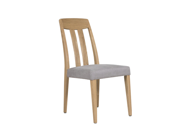Harlow Dining Chair Slat Back - Oak Grey