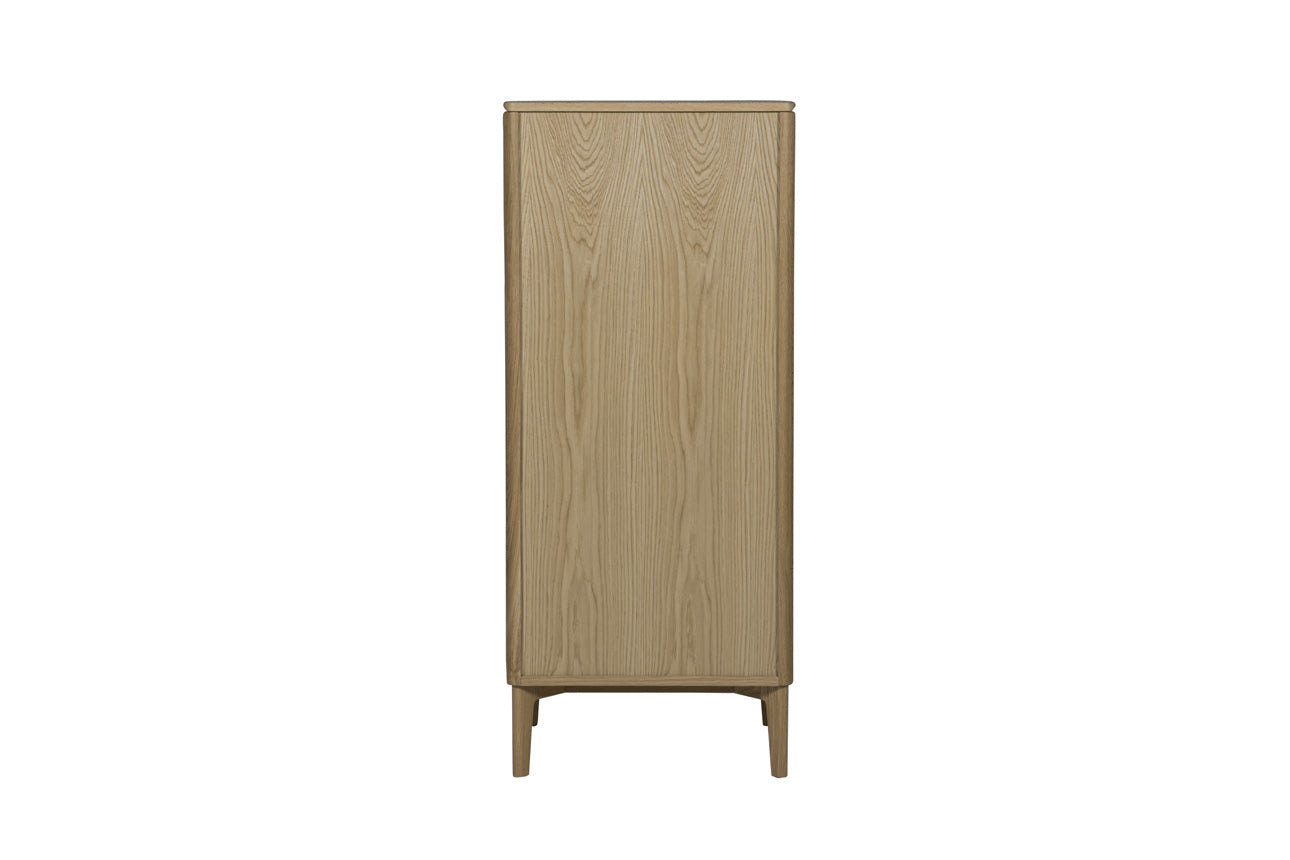 Harlow Tall Chest 5 Drawer - Oak Natural