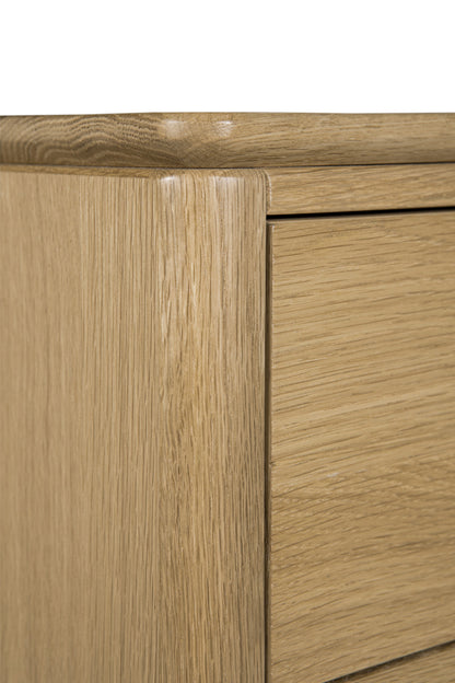 Harlow Tall Chest 5 Drawer - Oak Natural