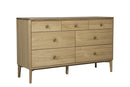 Harlow Wide Chest 7 Drawer - Oak Natural