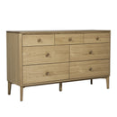 Harlow Wide Chest 7 Drawer - Oak Natural