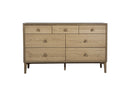 Harlow Wide Chest 7 Drawer - Oak Natural