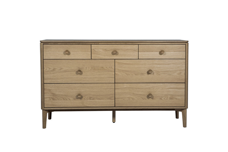 Harlow Wide Chest 7 Drawer - Oak Natural