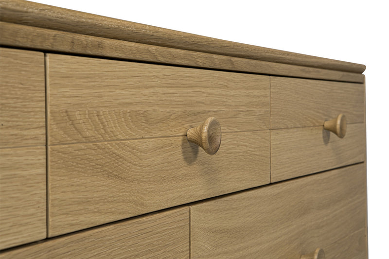 Harlow Wide Chest 7 Drawer - Oak Natural
