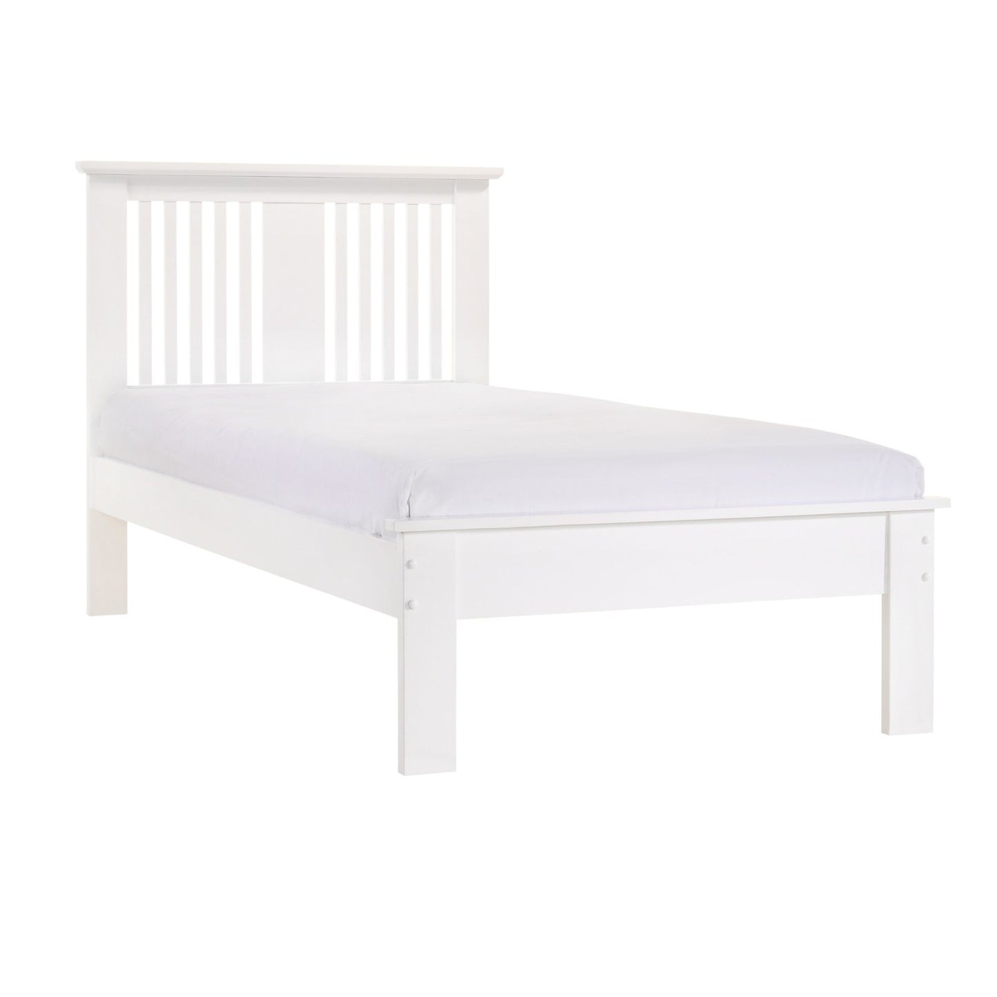 Hayley Slatted Bed - White