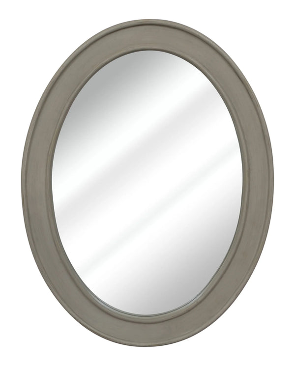 Hermitage Mirror - Grey with Gold Distress
