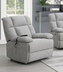 Hallow Light Grey Electric Reclining Armchair