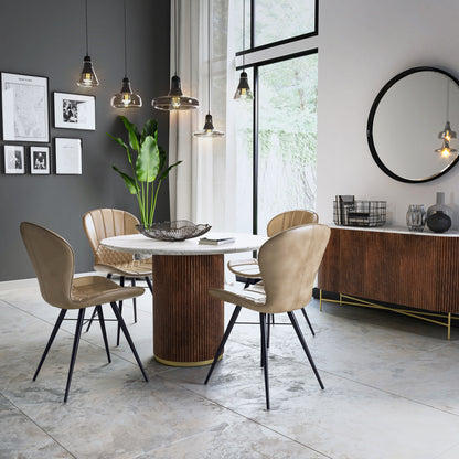 Stanford Round Dining Table - Marble Top