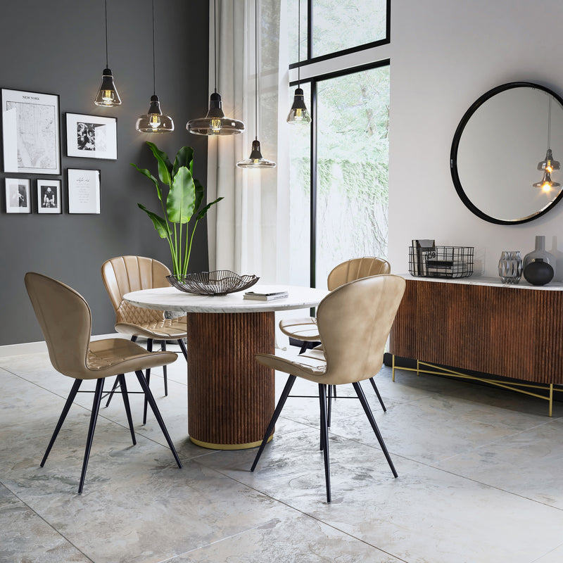 Stanford Round Dining Table - Marble Top