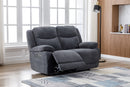 Berta 2 Seater Electric Reclining Sofa Dark Grey