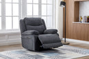 Berta Electric Reclining Armchair Dark Grey