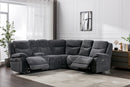 Berta Electric Corner Sofa Dark Grey