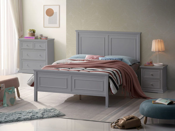 Polly 4'6 Panel Bed Frame Grey