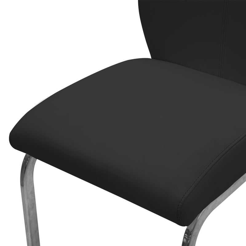 Wilma Counter Stool - Brushed Steel Black