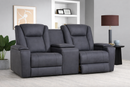 Jersey Electric Reclining 2 Seater Sofa with Console & Power Headrest