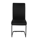 Leanne Chair Black PU Black Legs