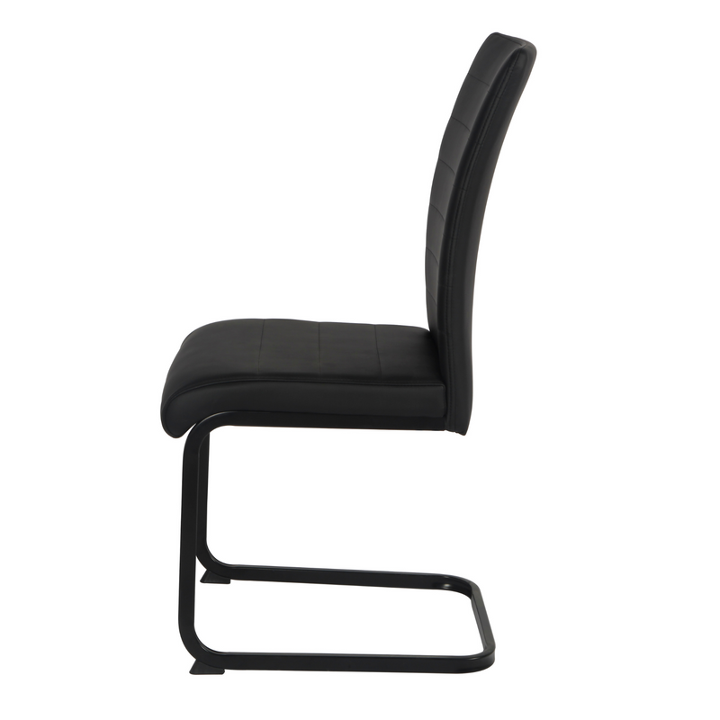 Leanne Chair Black PU Black Legs