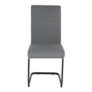 Leanne Chair Grey PU Black Legs