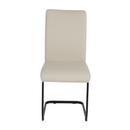 Leanne Chair Taupe PU Black Legs
