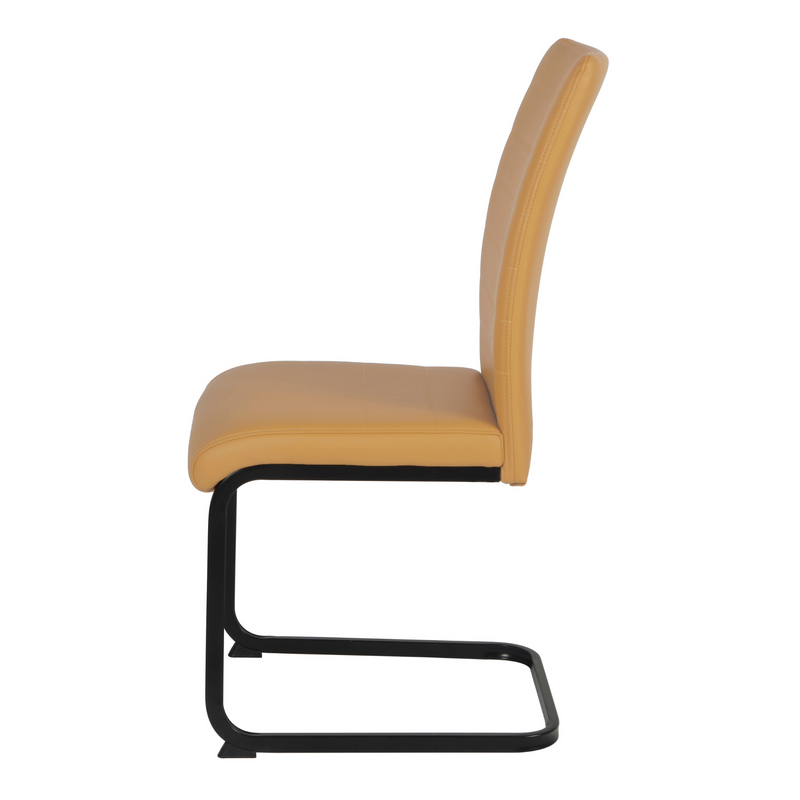 Leanne Chair Yellow PU Black Legs