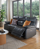 Lago 3 Seater Electric Recliner Sofa - Dark Grey