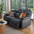 Lago 3 Seater Electric Recliner Sofa - Dark Grey