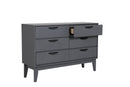 Lush Dressing Chest 6 Drawer- Dark Grey