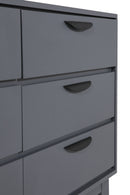 Lush Dressing Chest 6 Drawer- Dark Grey