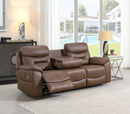 Levi 3 Seater Electric Reclining Sofa Chestnut