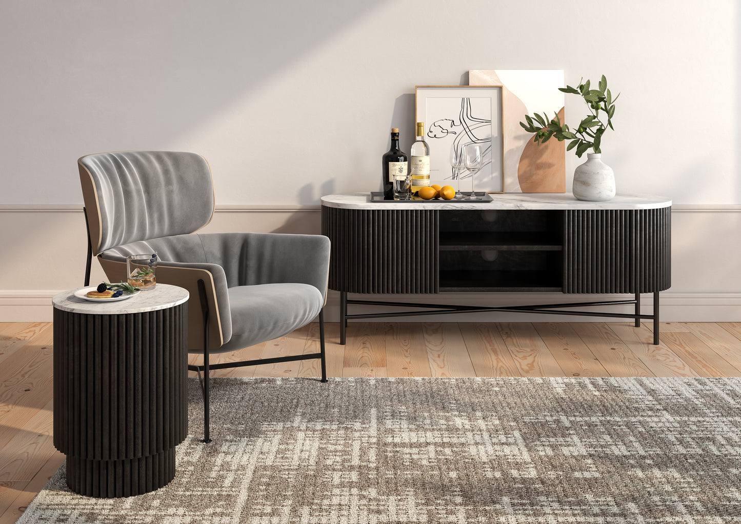 Luka Side Table With Door