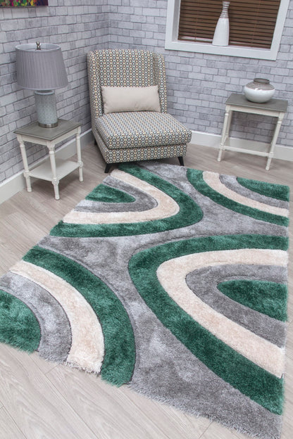 Lush Ripple Rug Green